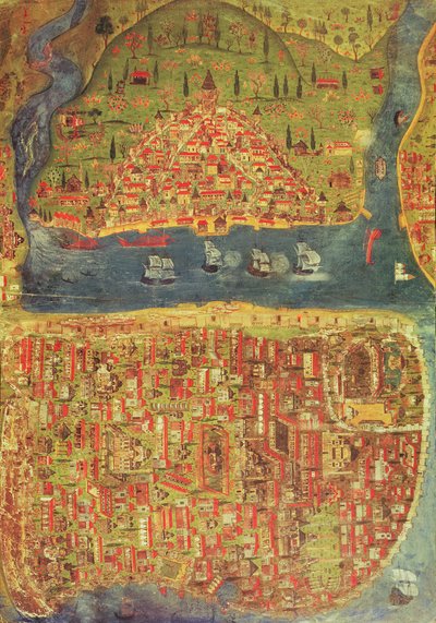 Ansicht von Istanbul von Nasuh Al Silahi